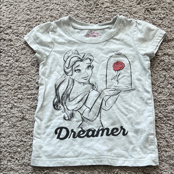 Disney Other - Disney Beauty and the Beast Belle DREAMER Grey Toddler Tshirt